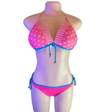 Pink and White polka dot Swimsuit