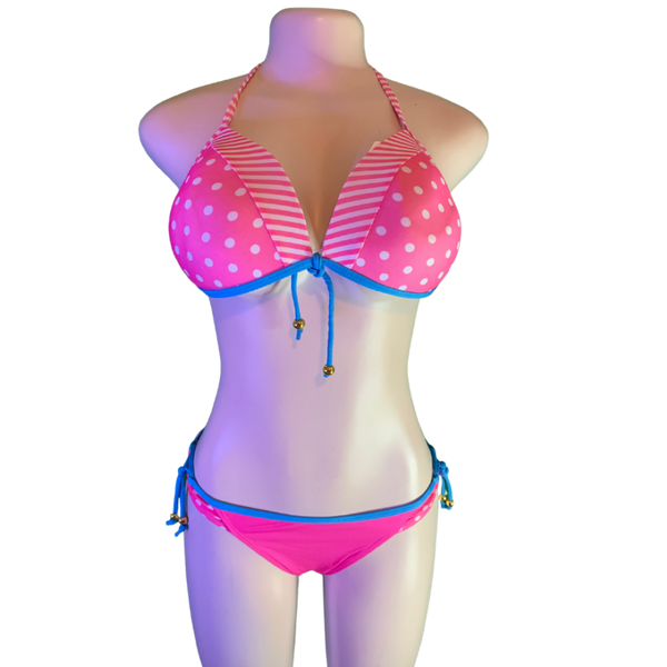 Pink and White polka dot Swimsuit