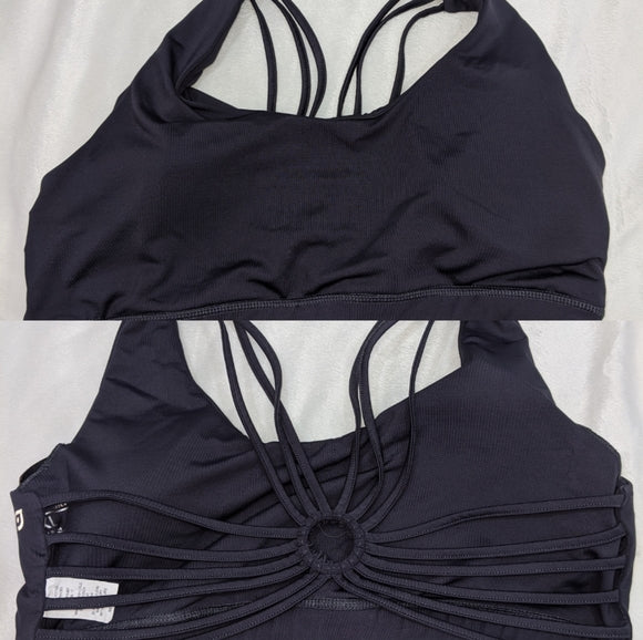 Black Web-Back Sports Bra